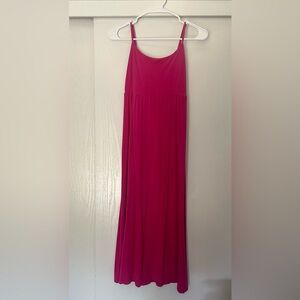 Hot pink midi dress